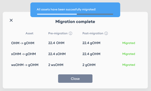 Migration complete